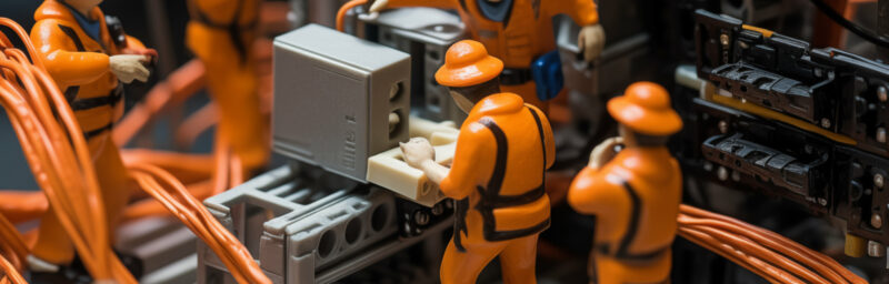 Engineers working