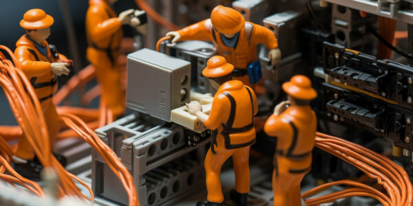Engineers working
