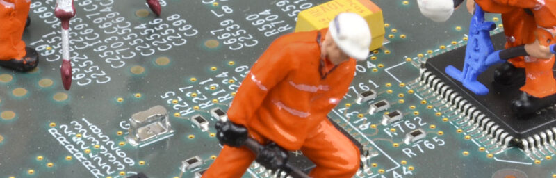 Engineers working